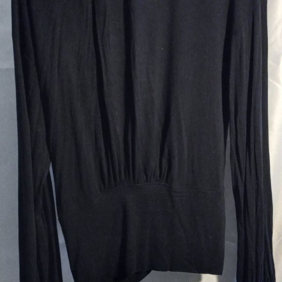 FREE PEOPLE - COLLARED SHIRT - BLACK - MEDIUM (EUC) - Picture 2 of 3